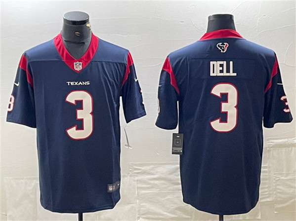 Men's Houston Texans #3 Tank Dell Navy Vapor Untouchable Football Stitched Jersey